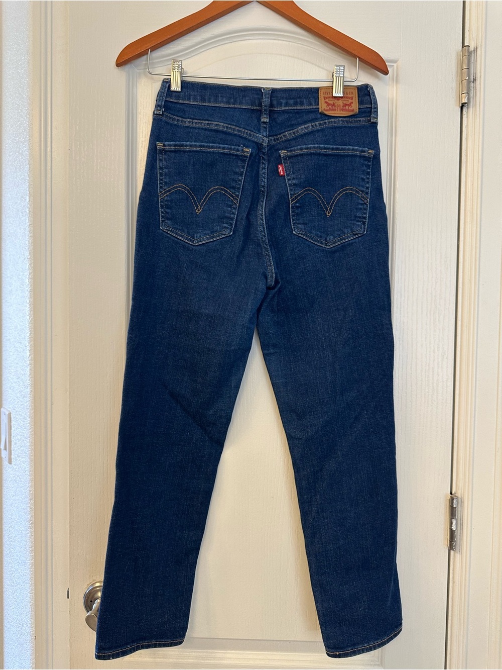 Levi Strauss & Co. Dark Blue Denim Jeans with Leather Patch Size W30
